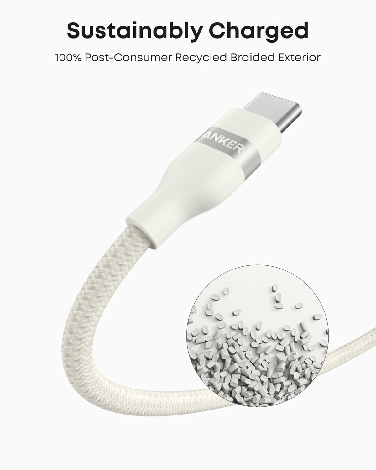 Cable Anker USB-A a USB-C (0,9 m/1,8 m, trenzado reciclado)
