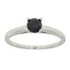 Natural .50ct Black Diamond Eng Only Sterling Silver