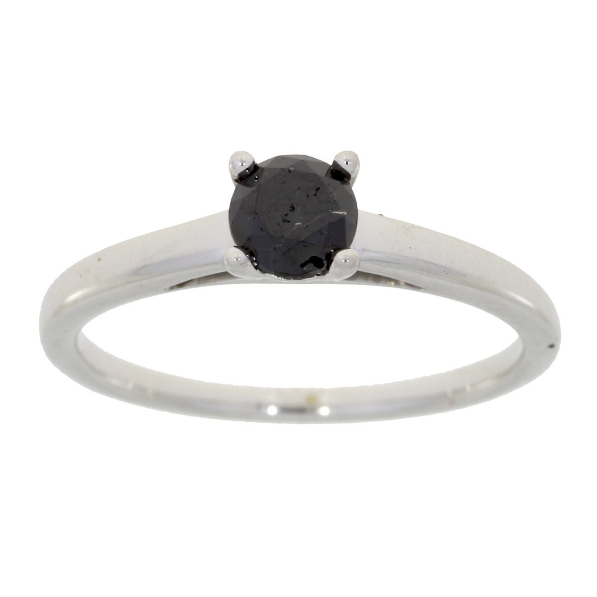 Plata de ley con diamante negro natural de .50ct - Solo montaje