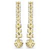 18K White Gold Plated 7.22 Carat Genuine Citrine .925 Sterling Silver Earrings