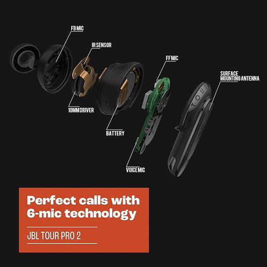 JBL Tour Pro 2 - ANC True Wireless Earbuds - Touch-Screen Smart Case