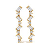 14K Yellow Gold 1/2 Cttw Diamond Zig Zag Drop Earrings (I-J Color, SI2-I1 Clarity)