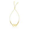 14k Yellow Gold Infinity Motif Adjustable Lariat Bracelet