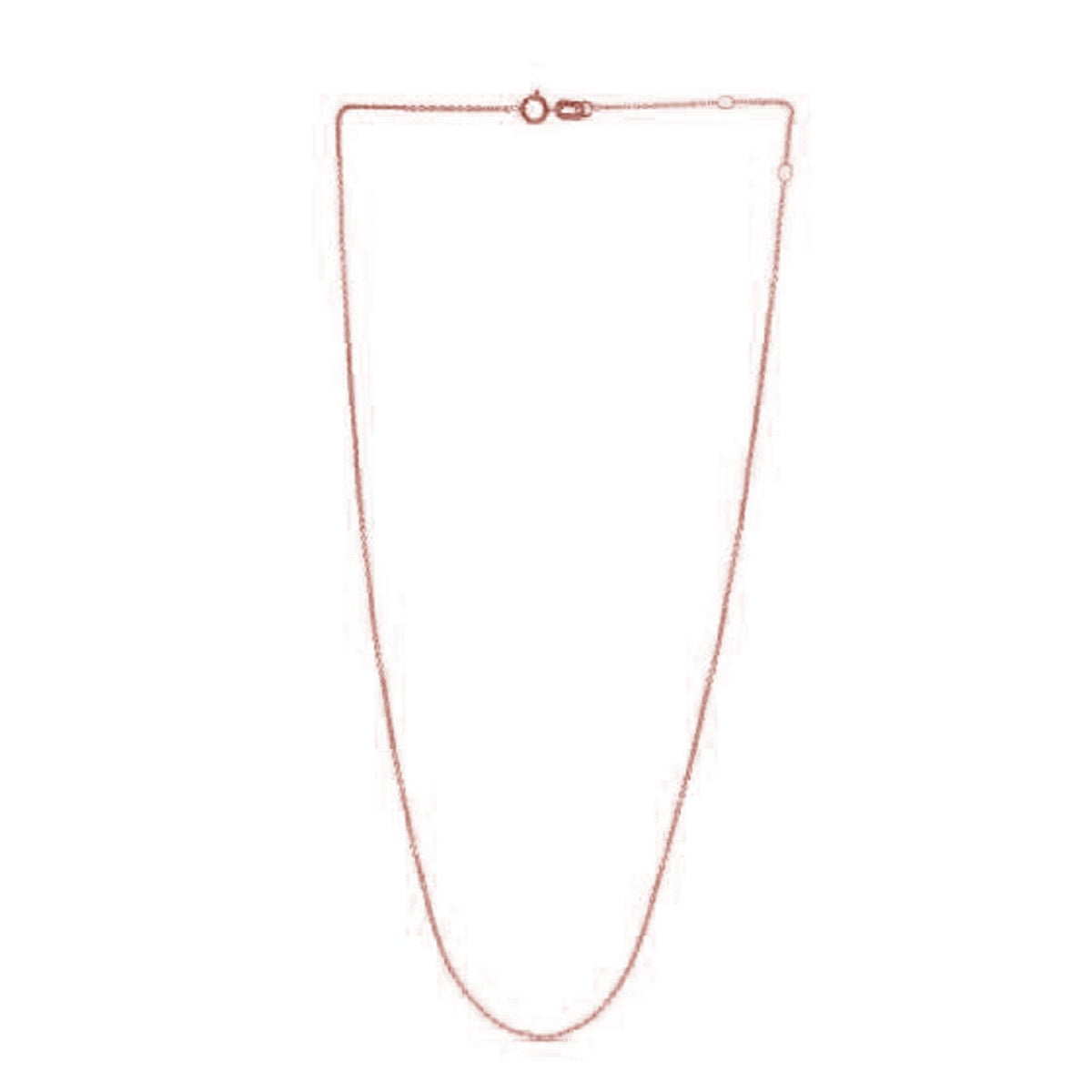 Cadena ajustable de oro rosa de 14k (0.97 mm)