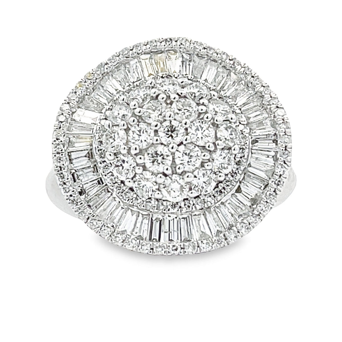 Auténtico anillo de diamantes de 2.00ct en oro blanco de 14kt