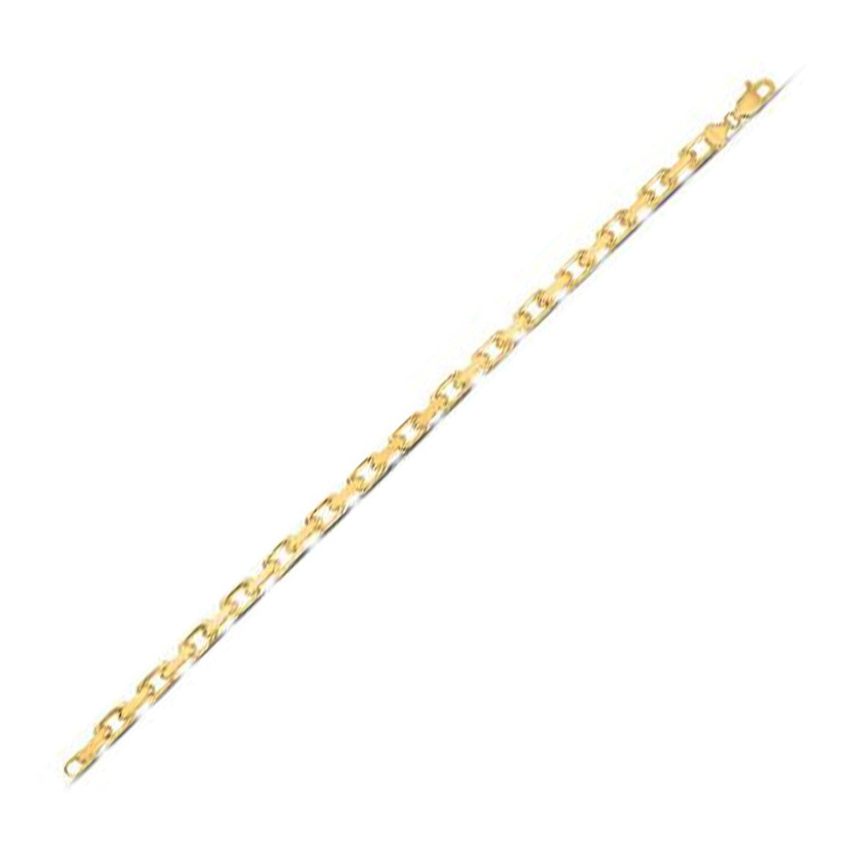 Cadena de eslabones de cable francesa de oro amarillo de 14k (4.80 mm)