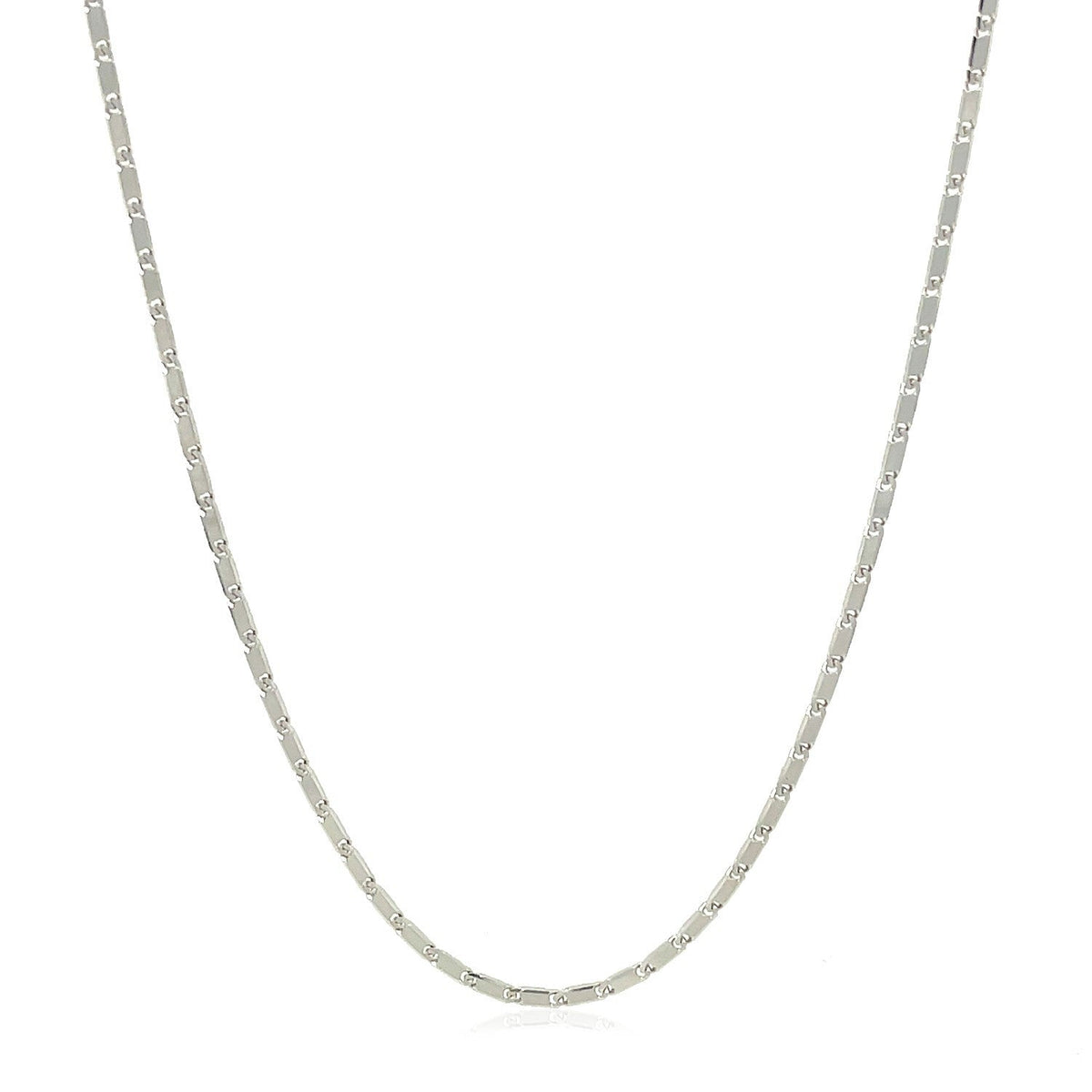 Cadena de oro blanco de 14k con colgante Lumina de 1,0 mm