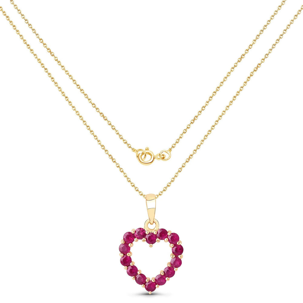 0.43 Carat Genuine Ruby 10K Yellow Gold  Pendant
