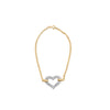 10K Two Tone Gold 1/4 Cttw Diamond Encrusted Heart Charm 7
