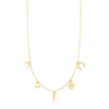 14K Yellow Gold Necklace with Polished Charms