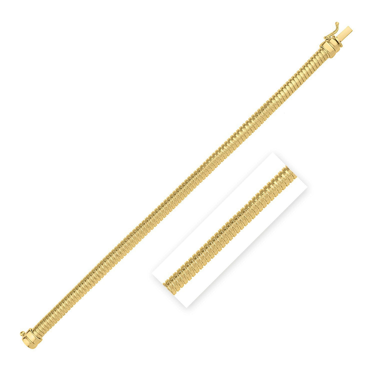 Pulsera Tubogas de Oro Amarillo de 14k (5.00 mm)