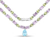 32.50 Carat Genuine Multi Stones .925 Sterling Silver Necklace