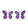1.00 Carat Genuine Amethyst .925 Sterling Silver Earrings