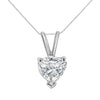 14K White Gold 3/8 Cttw Heart-Shaped Diamond Classic Solitaire 18