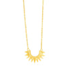 14k Yellow Gold Polished Sunburst Necklace