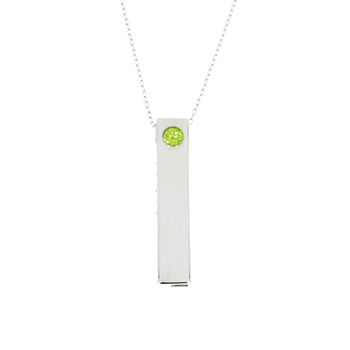 Colgantes de moda de peridoto auténtico de plata de ley