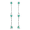 0.60 Carat Genuine Emerald .925 Sterling Silver Earrings