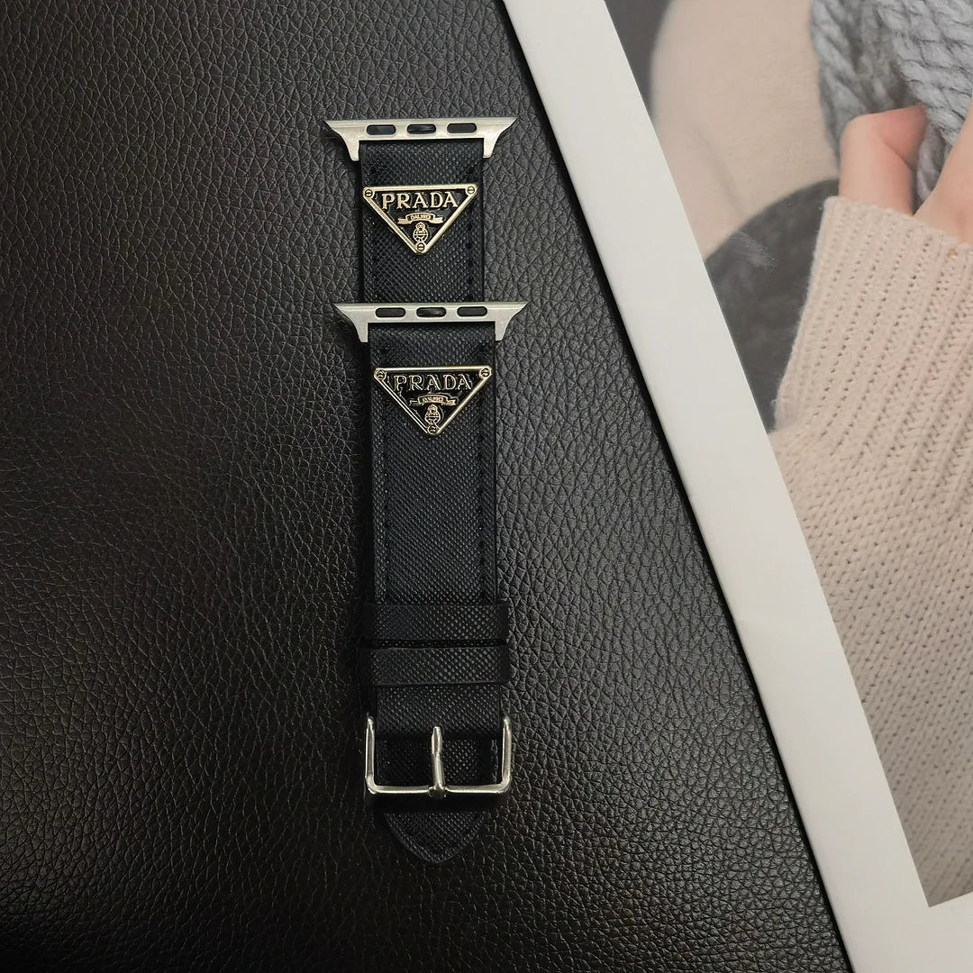 Ремешок для Apple Watch из кожи с монограммой "Двойной треугольник"