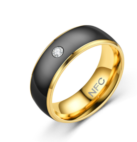 Смарт-кольцо с двумя чипами NFC — вечная зарядка — простое подключение и стильный ромбовидный дизайн 