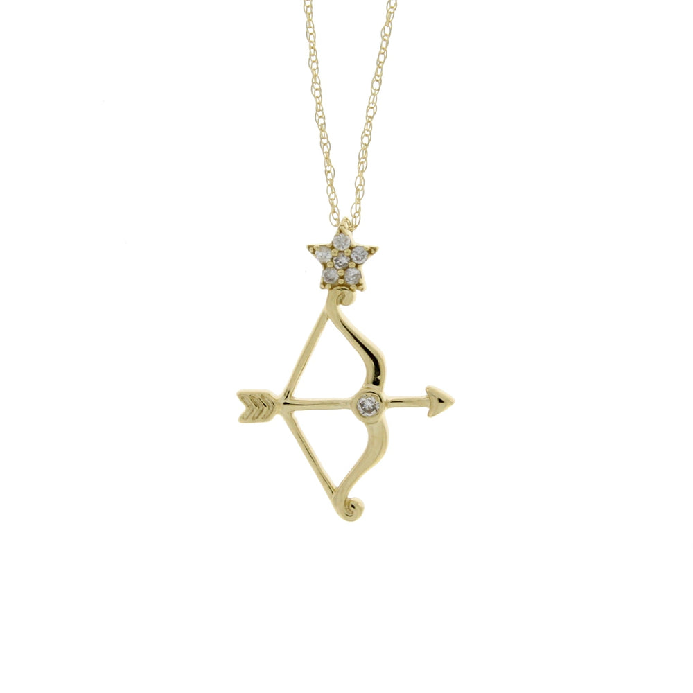 Genuine .07ct Diamond Fashion Pendants 14KT Yellow Gold