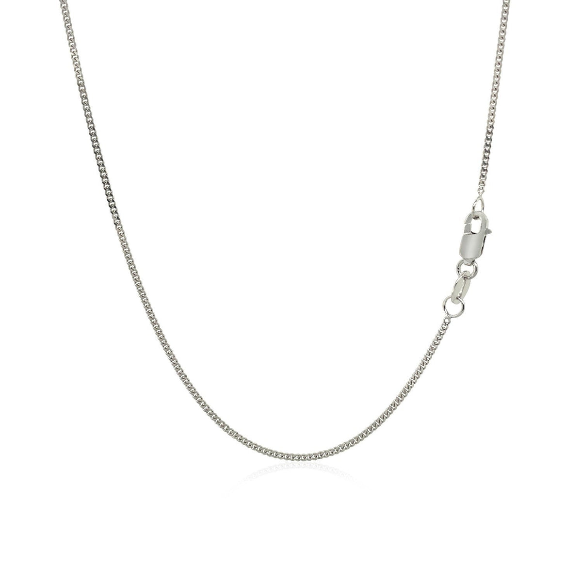 Cadena Gourmette de Oro Blanco de 14k 1.0mm