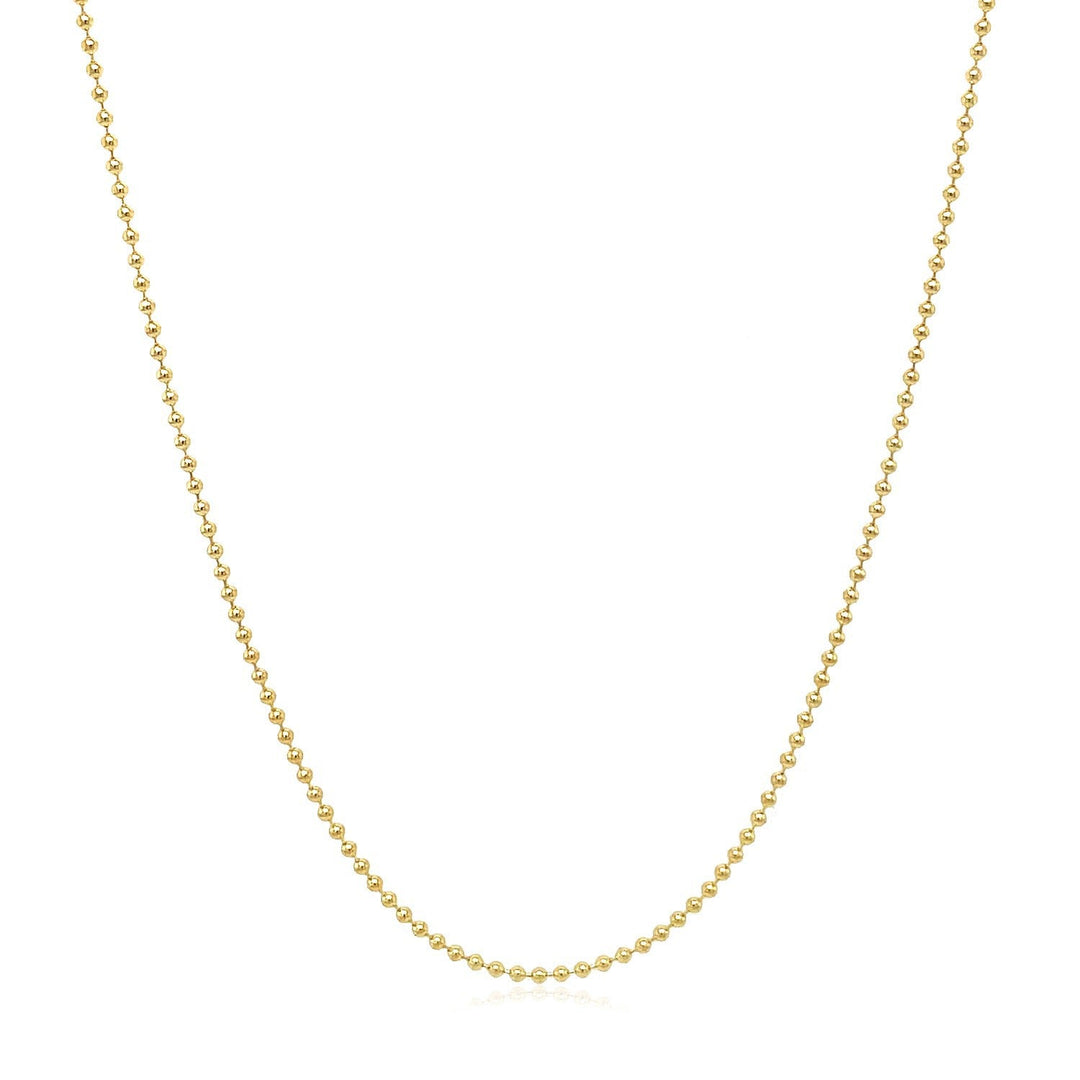 14k Yellow Gold Bead Chain 1.0mm