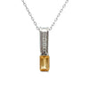 .06ct Citrine Diamond Fashion Pendants 10KT White Gold