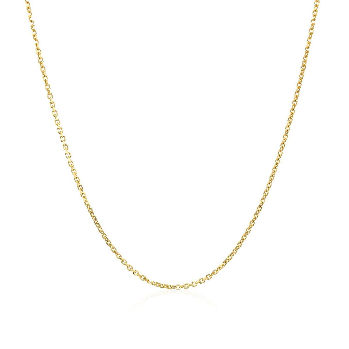 Cadena de cable de oro amarillo de 10k de 1.1mm