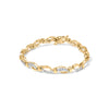 10K Yellow and White Gold 1/2 Cttw Channel Set Diamond Infinity Link 7