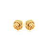 10k Yellow Gold Love Knot with Ridge Texture Earrings