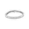 14K White Gold 5.00 Cttw Invisible Set Princess-Cut Diamond Belt and Buckle Tennis 7