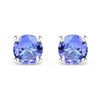 0.46 Carat Genuine Tanzanite .925 Sterling Silver Earrings