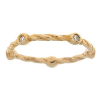 Banda apilable de .07ct de diamantes en plata de ley