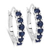 1.32 Carat Genuine Blue Sapphire .925 Sterling Silver Earrings