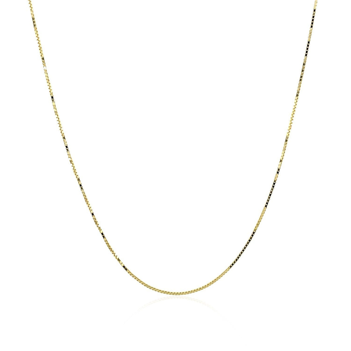 Cadena clásica de oro amarillo de 14k y 0.6mm