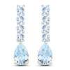 2.40 Carat Genuine Aquamarine .925 Sterling Silver Earrings