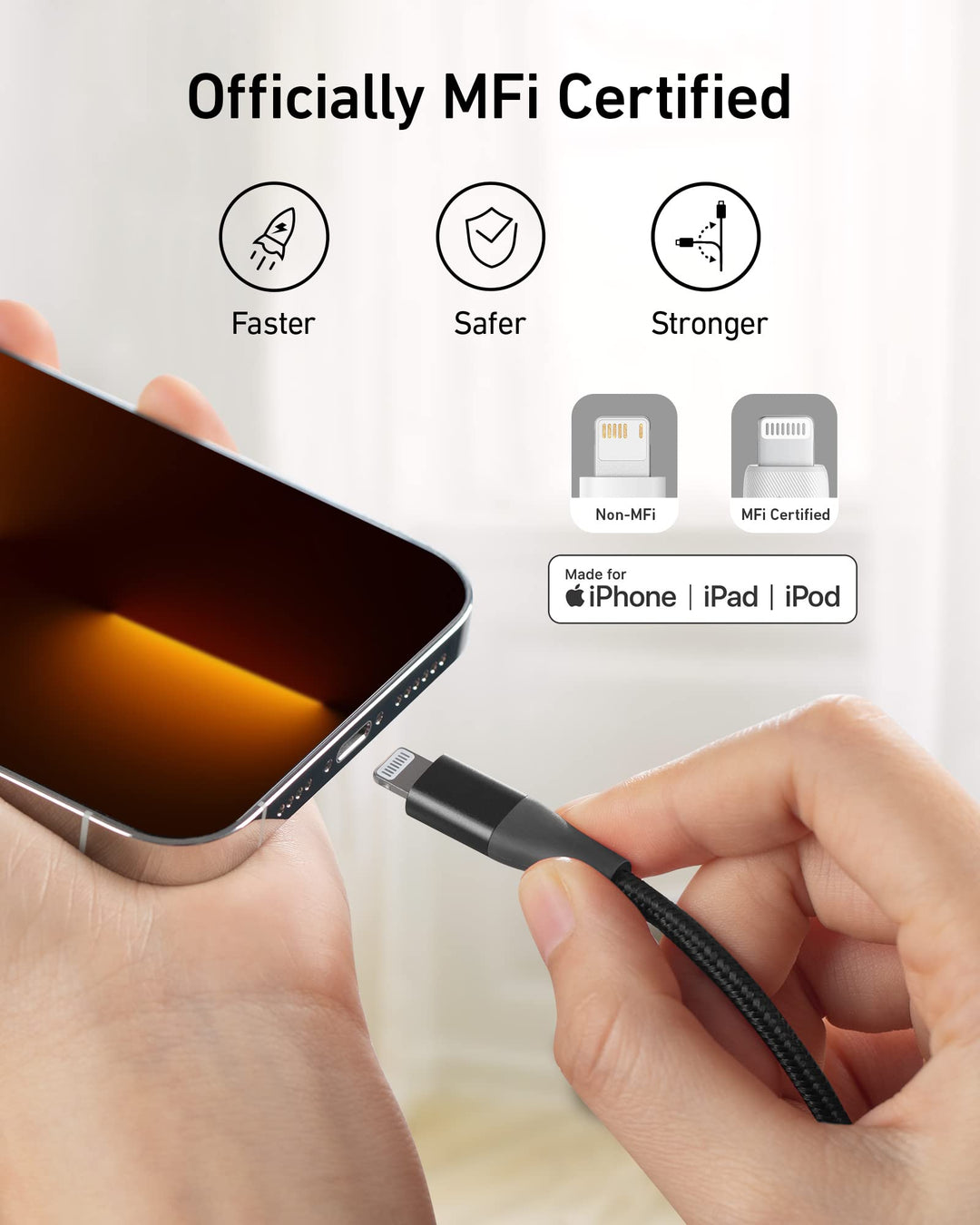 Cable Anker <b>551</b> USB-A a Lightning (0.9 m / 1.8 m / 3 m)