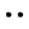 .925 Sterling Silver 1/2 Cttw Black Diamond Solitaire Stud Earrings