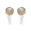 925 Sterling Silver 1/6ct TDW  Yellow Treated  Diamond Charm Earrings