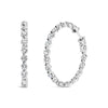 14K White Gold 5.00 Cttw Lab Grown Diamond Inside-Out Hoop Earring