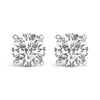 14K White Gold 2 1/2 Cttw Lab Grown Diamond Solitaire Stud Earrings