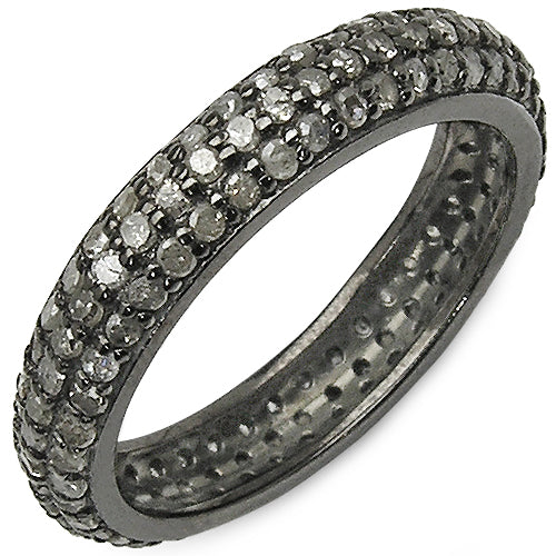 Anillo de plata esterlina .925 con diamante TLB auténtico de 1,40 quilates