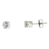 Genuine 1.00ct Diamond Stud Earrings 14KT White Gold