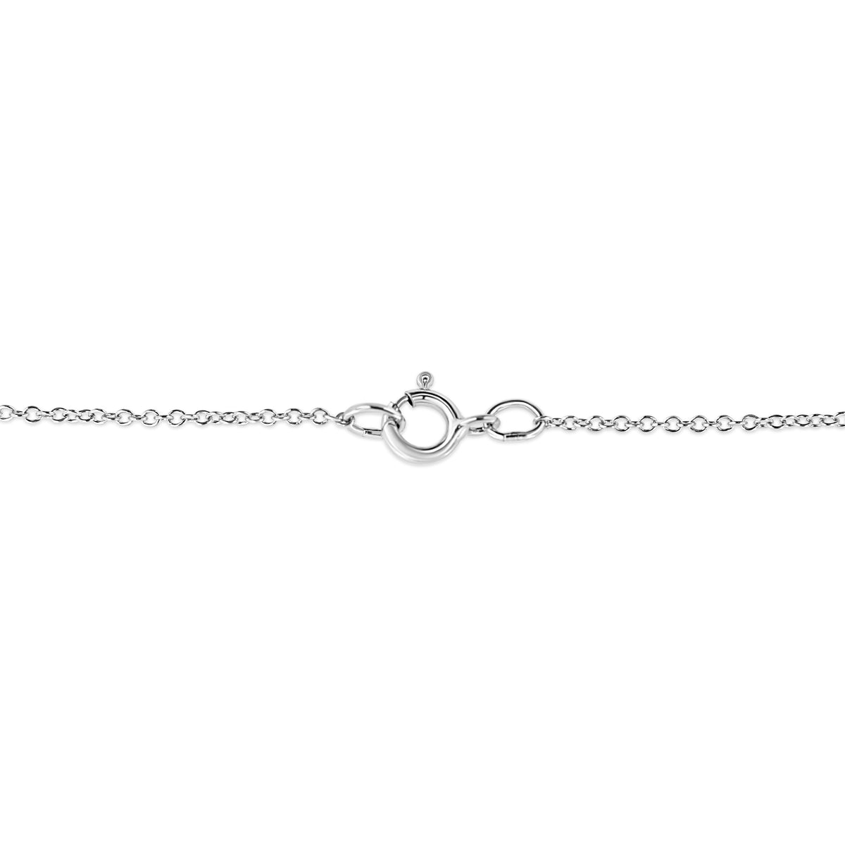 Collar con colgante de corazón y alas de hada de plata de ley .925 con detalles de diamantes pavé de 45,7 cm (color I-J, claridad I1-I2)