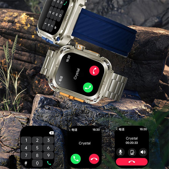 2.1" Smart Watch - Titanium & Ceramic Case, Bluetooth Calling, NFC, Compass, Altitude/Pressure Sensor