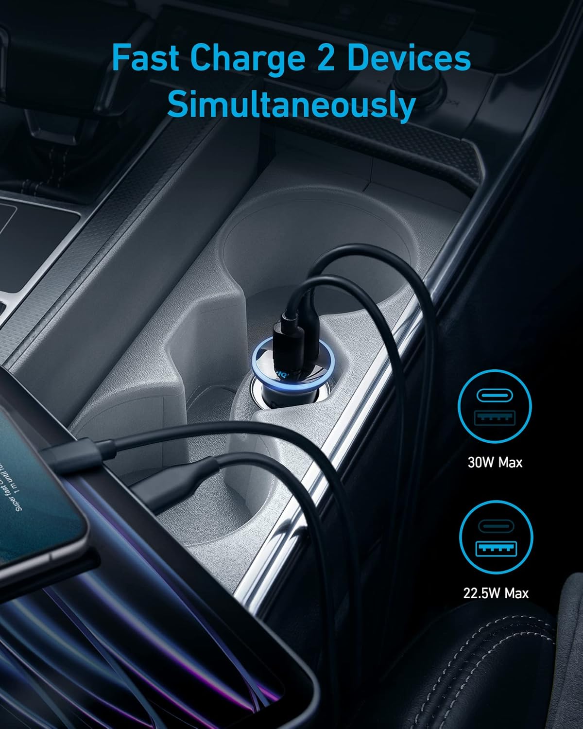 Anker <b>323</b> Автомобильное зарядное устройство (52,5 Вт)
