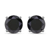 4.81 Carat Genuine Black Diamond 14K White Gold Earrings