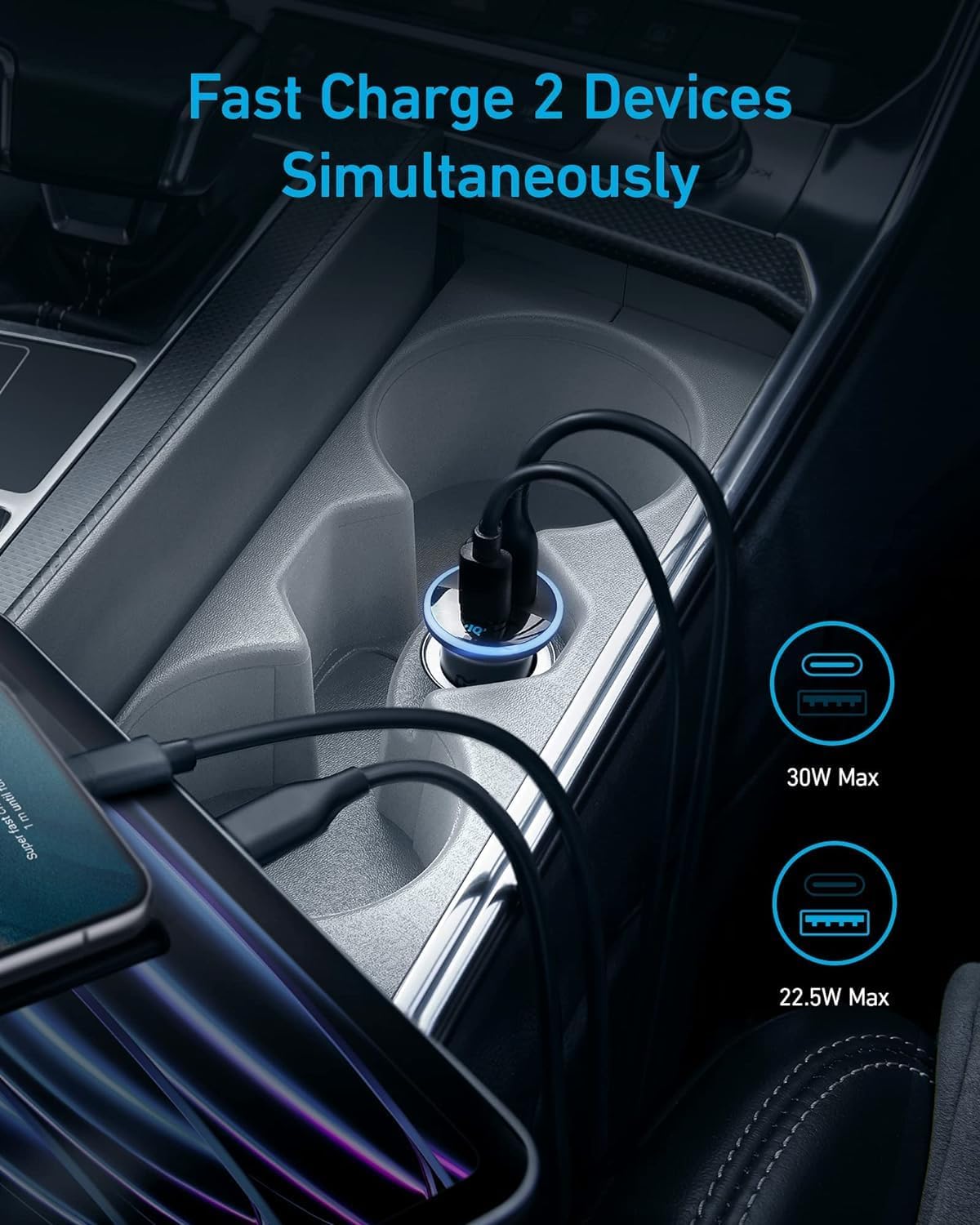 Автомобильное зарядное устройство Anker <b>323</b> (52,5 Вт)