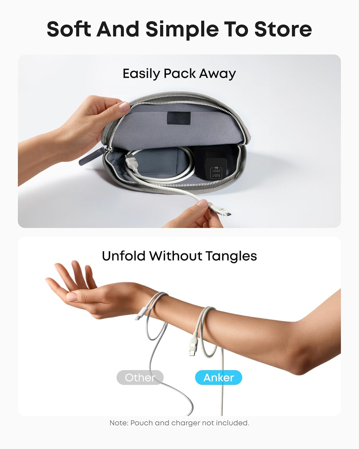 Cable Anker USB-A a USB-C (0,9 m/1,8 m, trenzado reciclado)