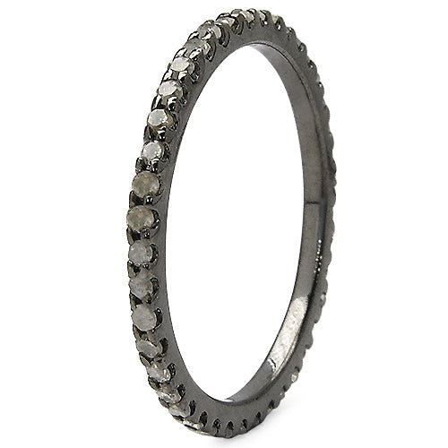 Anillo de plata de ley .925 con diamante auténtico TLB de 0.60 quilates